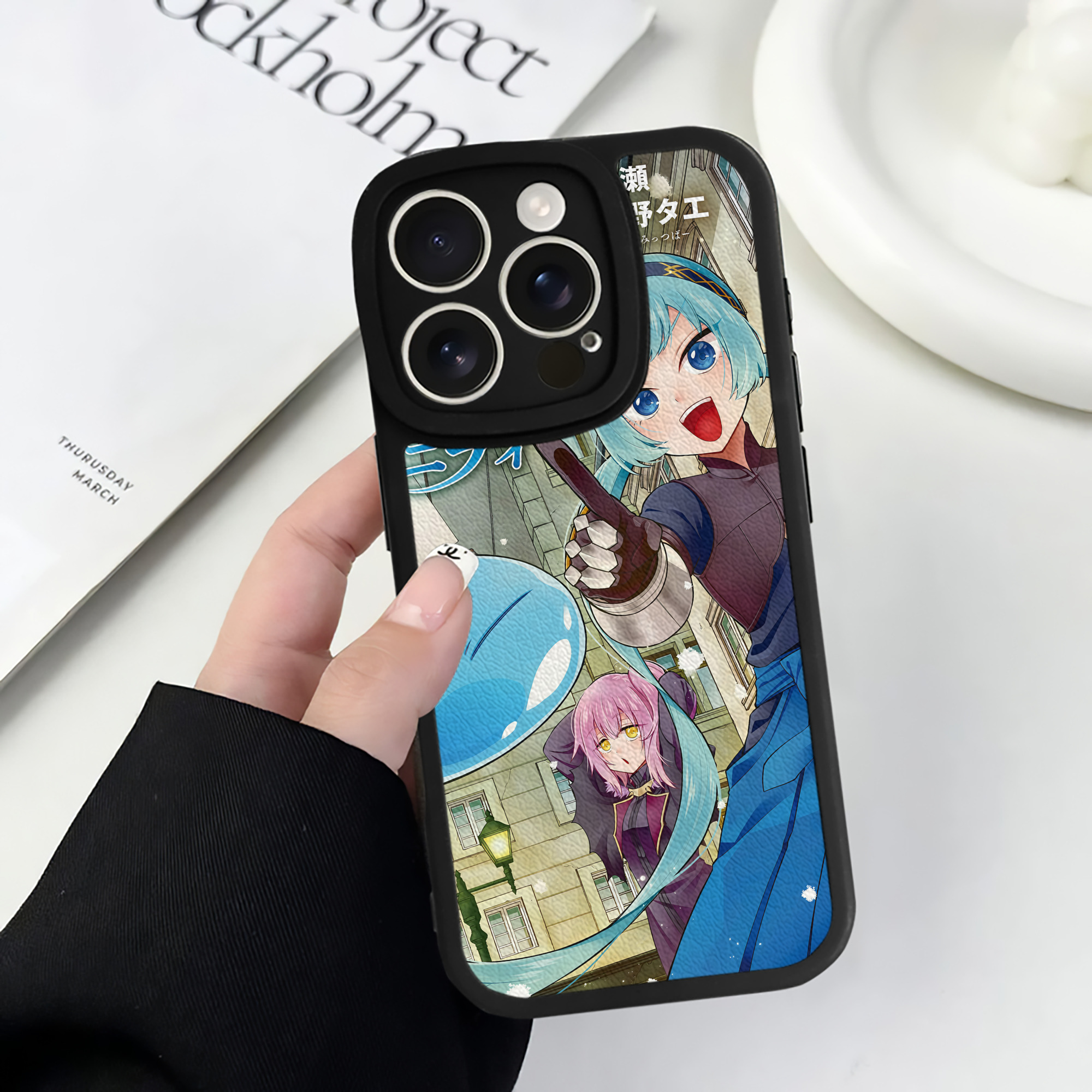 転スラ Regarding Reincarnated to Slime 【iPhone 16シリーズ対応】シリコンスマホケース（レザー調） 材質：シリコン